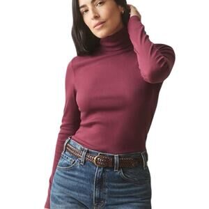 NWOT American Giant Women’s Luxe Rib Turtleneck Zinfandel Size XL